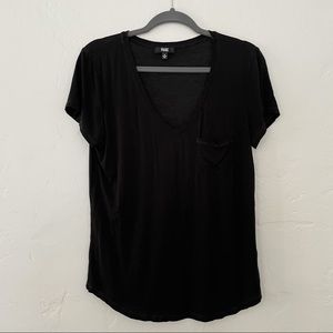 Paige softer than soft Black V Neck Pocket Tee
